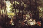 Jean-Antoine Watteau Country Pursuits oil painting picture wholesale